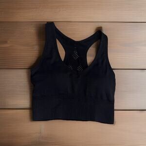 Joy Lab Sport Bra Women’s X-Small Racer Back Moisture Wicking Stretch Black New